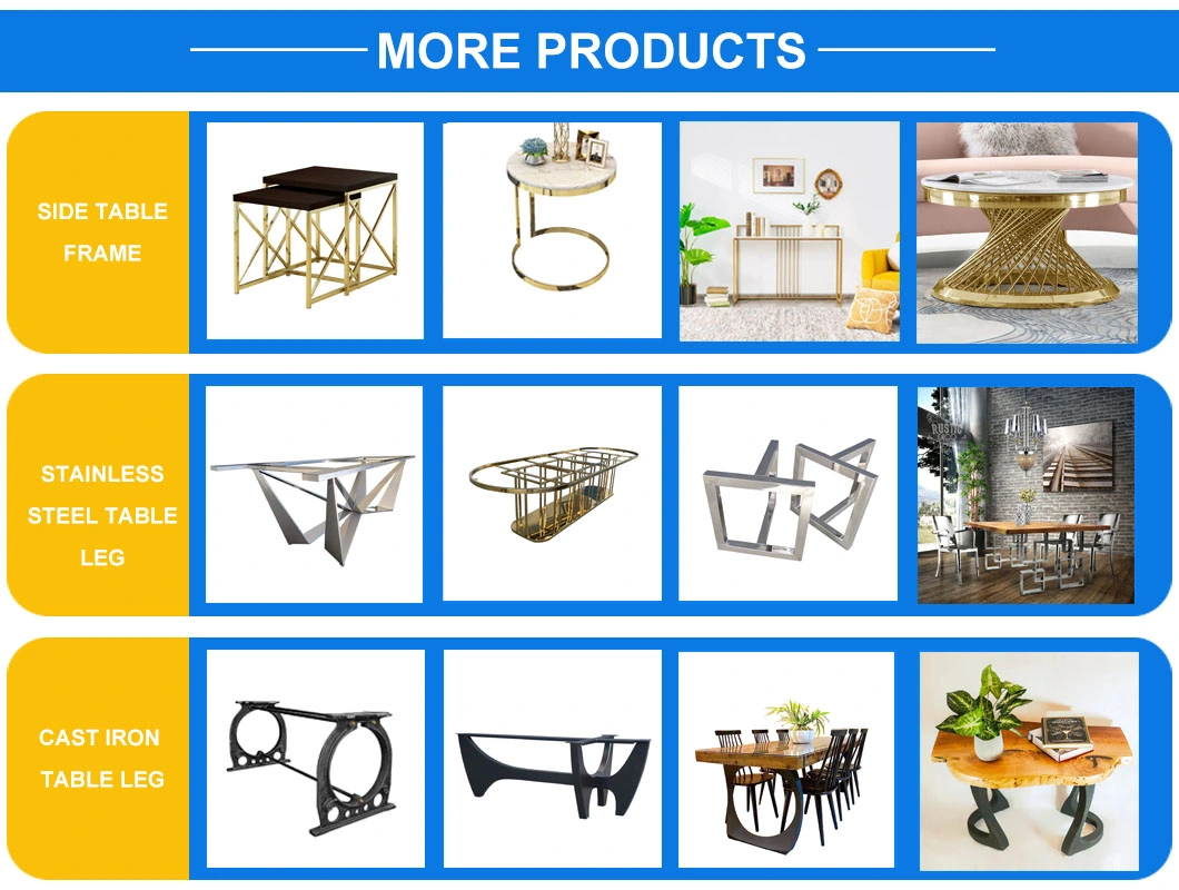 Metal Coffee Table Legs Customized Round Dining Coffee Frames Base