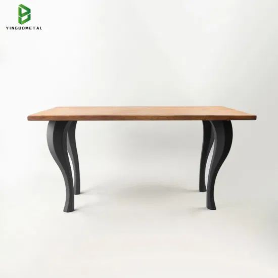 Base de table de conférence de jambes en métal en laiton chromé pour meubles en verre de luxe