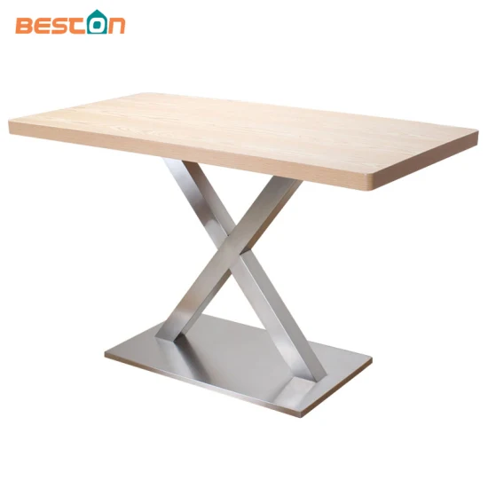 Personnalisé avec base de table en acier moderne de forme X de haute qualité à vendre